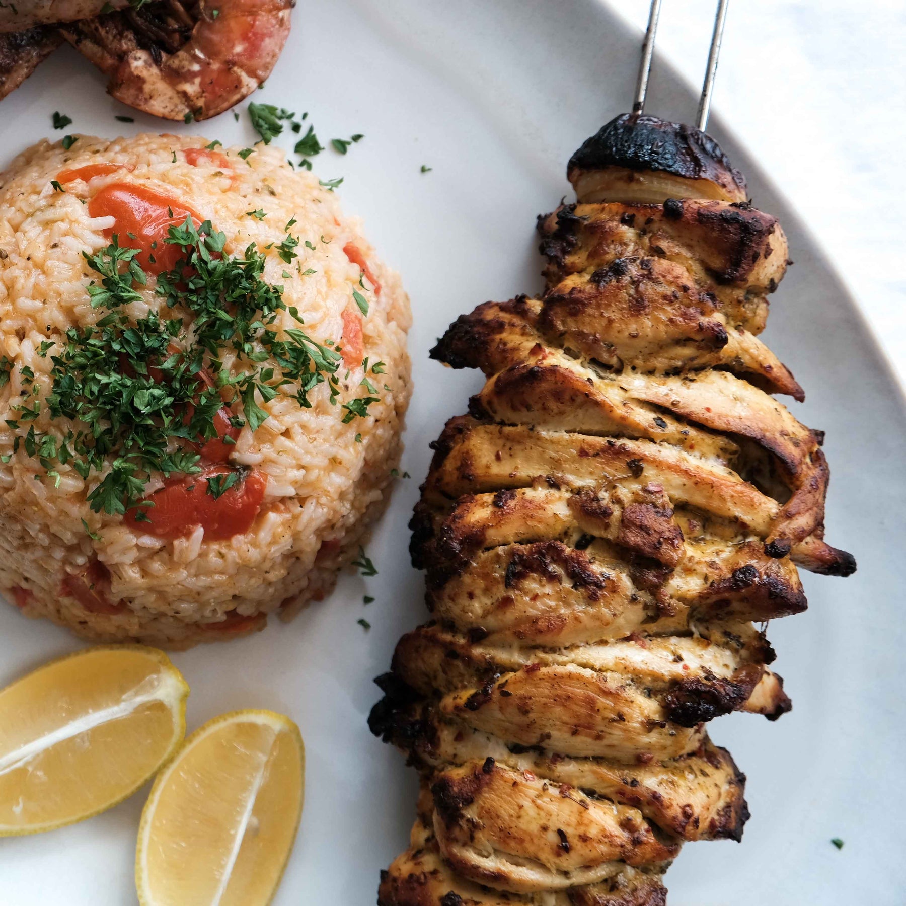 Gyros mit Griechischem Reis und Tsatsiki