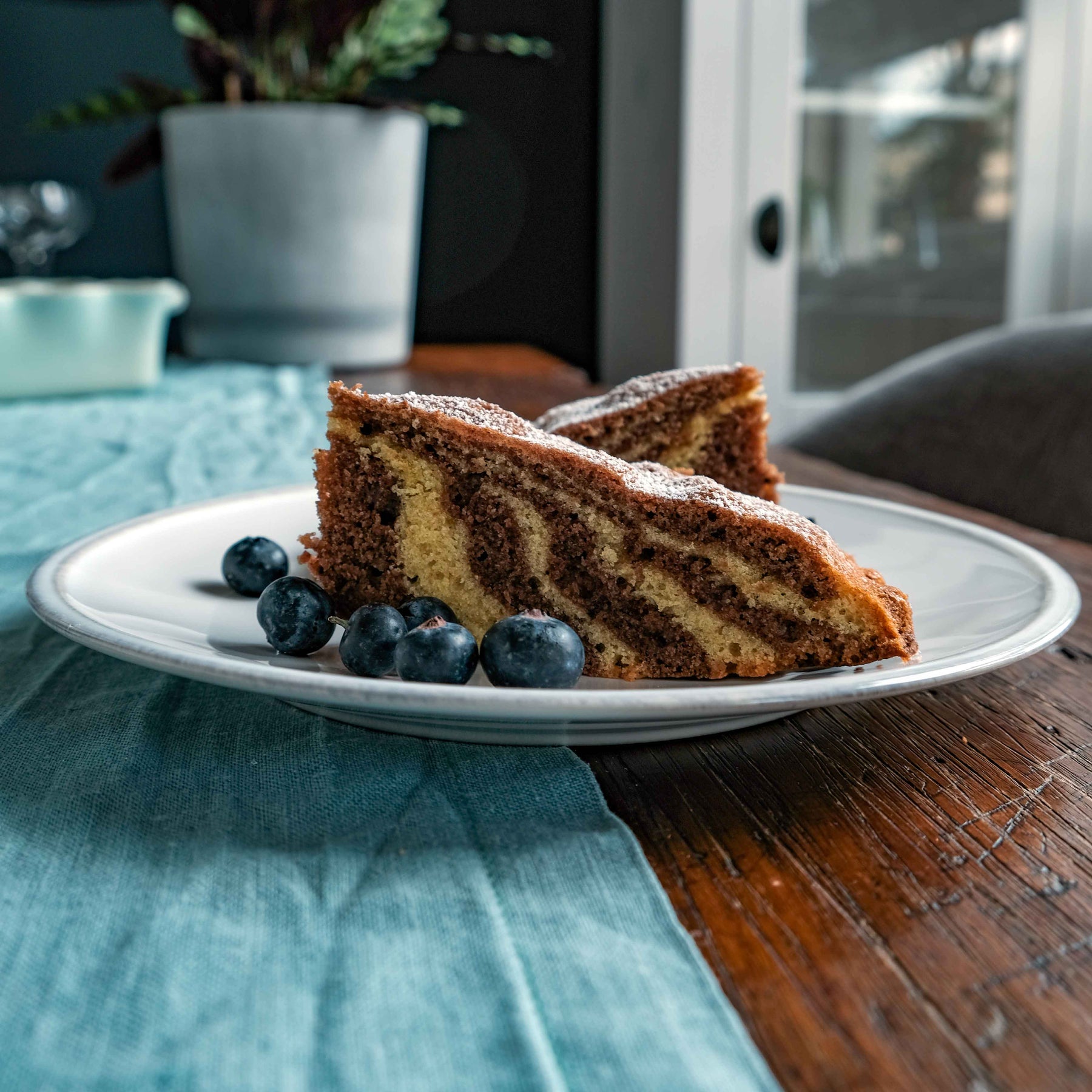Zebrakuchen mit zweierlei Muster