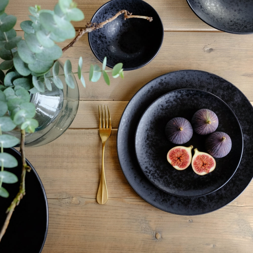 Kollektion Black Stone - Schwarzes Geschirr