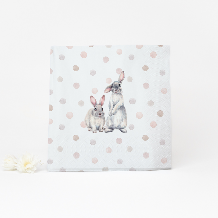 Papierserviette "Double Bunny"