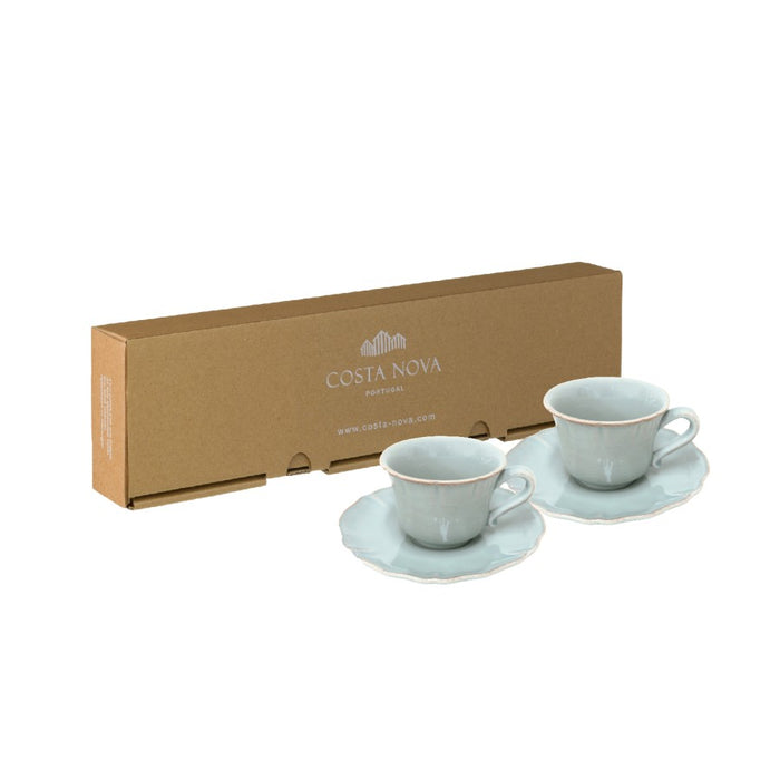 Geschenkbox Zwei Cappuccino Tassen mit Untertasse  - Kollektion Alentejo