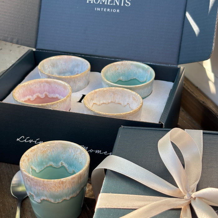 Geschenkbox 4 Grespresso Espressobecher - Shades of Pastell