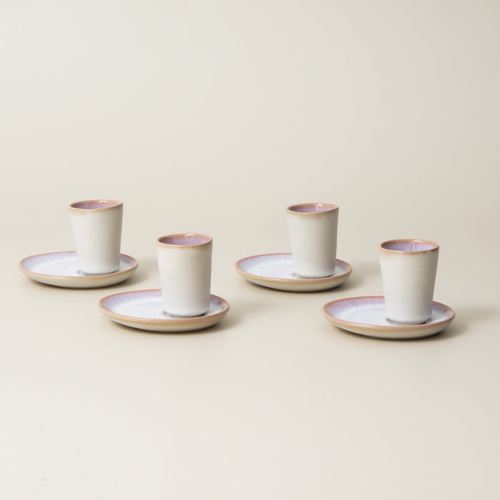 Espresso Becher Set mit Untertasse - Kollektion Aurora