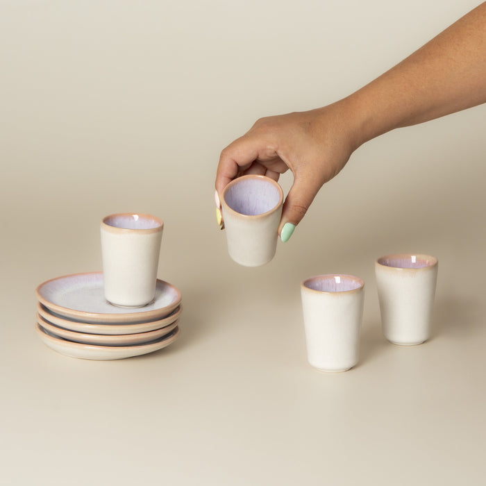 Espresso Becher Set mit Untertasse - Kollektion Aurora