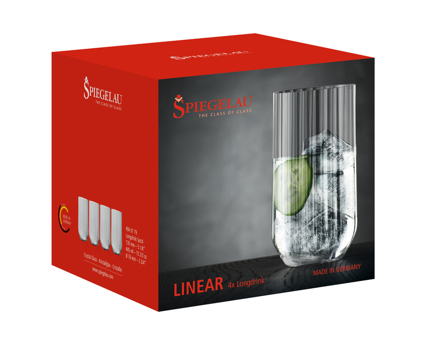 Spiegelau Linear - Longdrink Glas - 4er Set