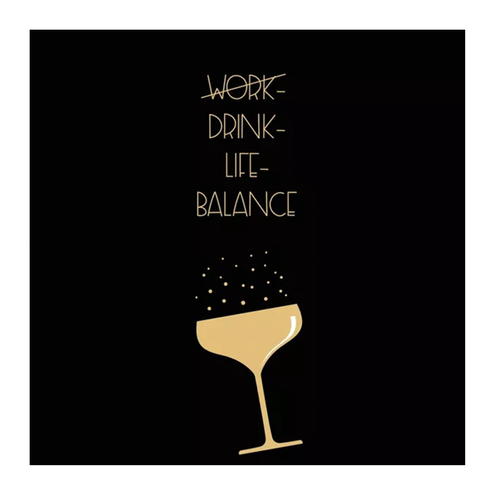 Papierserviette "Drink Life Balance"