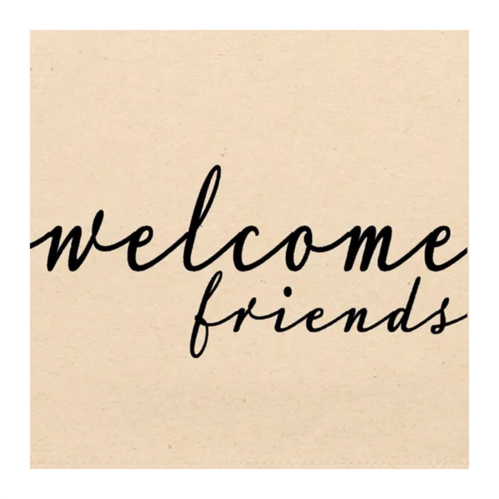 Papierserviette "Welcome Friends"