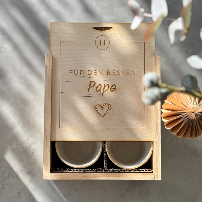 Geschenkbox Espresso Becher - Papa