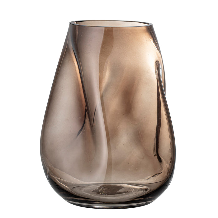 Vase aus Glas 26 cm Braun - Ingolf