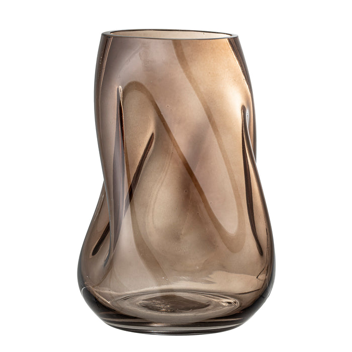 Vase aus Glas 26 cm Braun - Ingolf