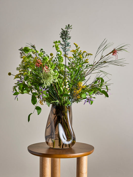 Vase aus Glas 26 cm Braun - Ingolf