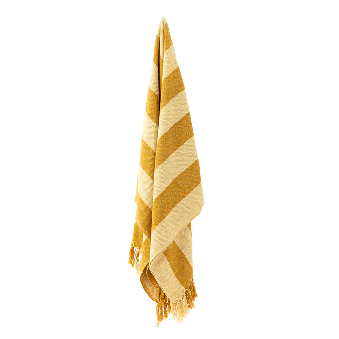 Wohndecke aus Baumwolle – Frello - gewebtes Plaid mit Fransen