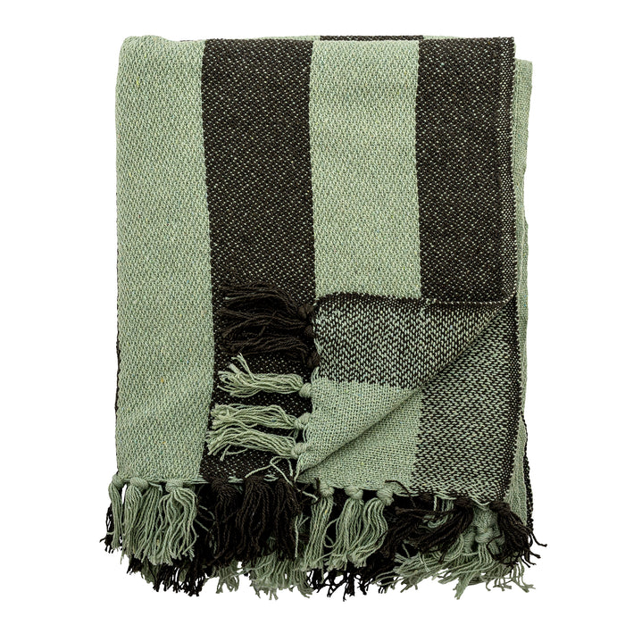 Wohndecke aus Baumwolle – Frello - gewebtes Plaid mit Fransen