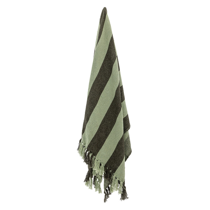 Wohndecke aus Baumwolle – Frello - gewebtes Plaid mit Fransen