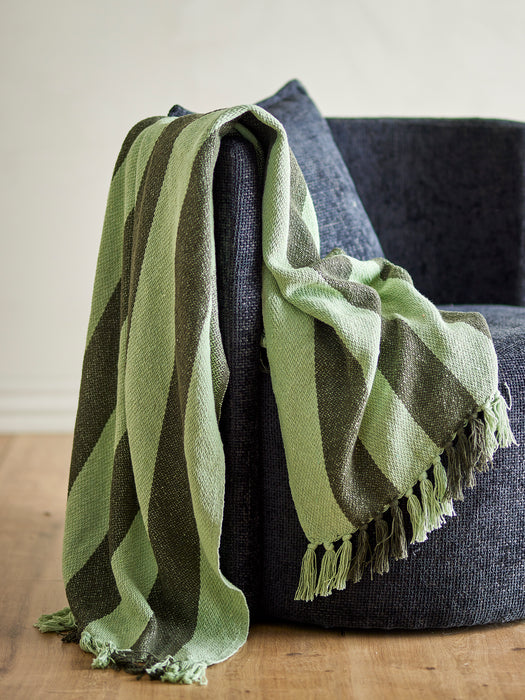 Wohndecke aus Baumwolle – Frello - gewebtes Plaid mit Fransen