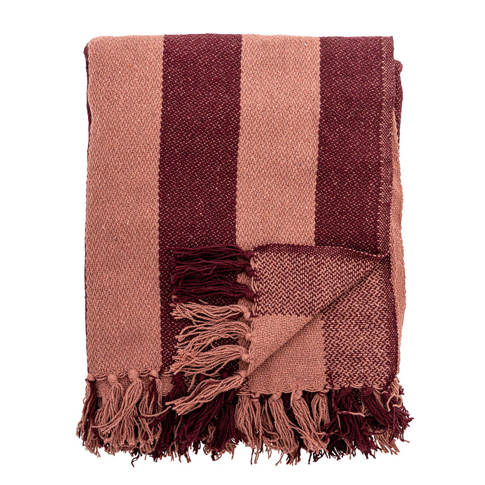 Wohndecke aus Baumwolle – Frello - gewebtes Plaid mit Fransen