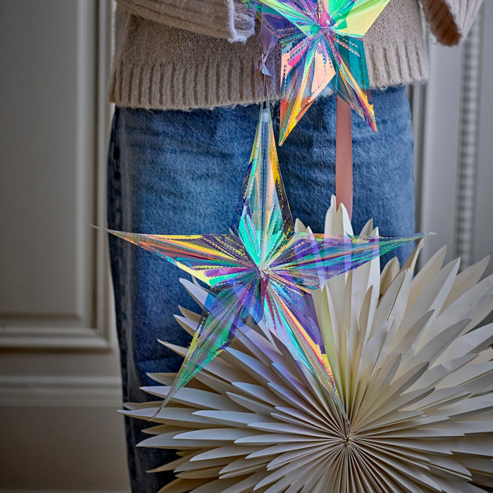 Weihnachtlicher LED Stern aus Papier