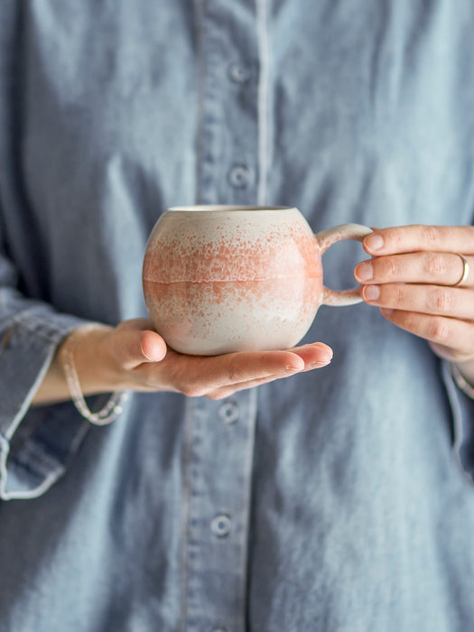 Große Tasse für Cappuccino und Kaffee Orange - Kollektion Paula
