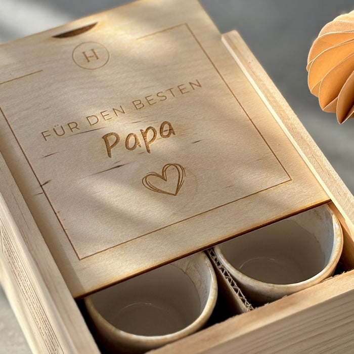 Geschenkbox Espresso Becher - Papa
