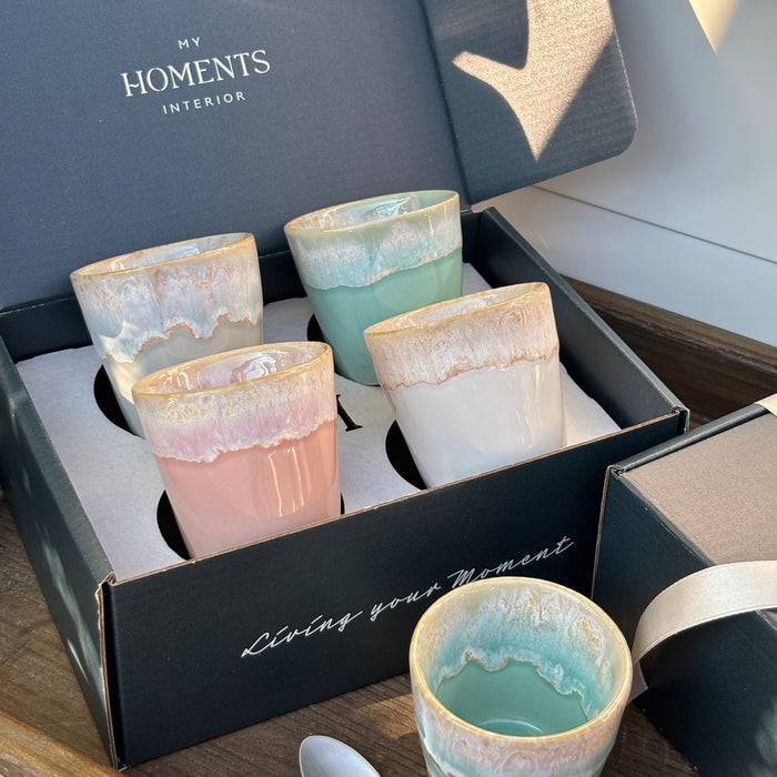 Geschenkbox 4 Grespresso Espressobecher - Shades of Pastell