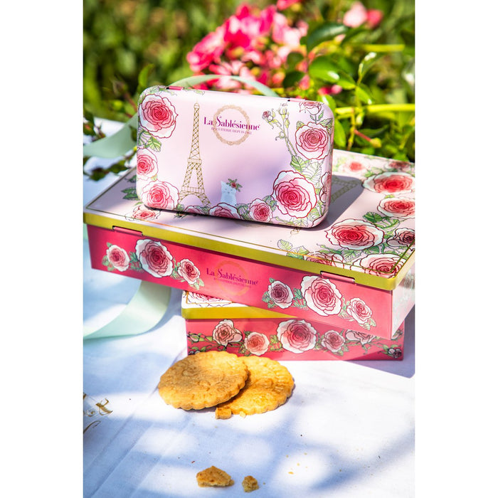 Sablés – feine französische Butterkekse in Mini Metalldose "Paris"