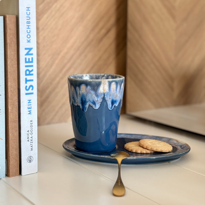 Caffe Latte Becher GRESPRESSO  - Farbe "Denim"