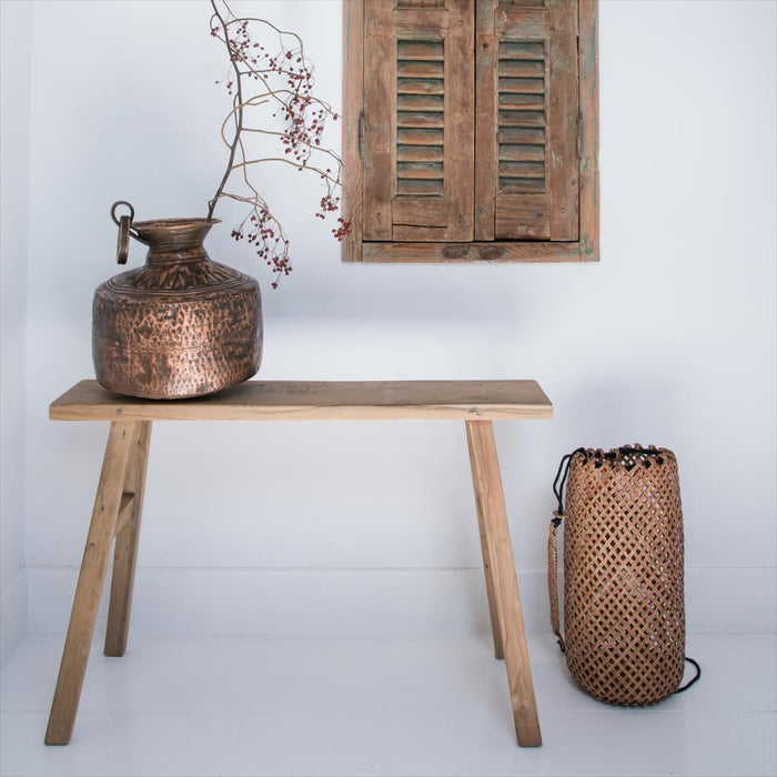 Schmale Tischlerbank aus Teakholz