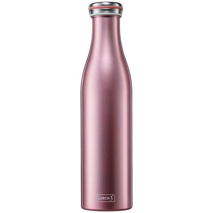 Isolier Flasche aus Edelstahl - Rosegold - 0,75l