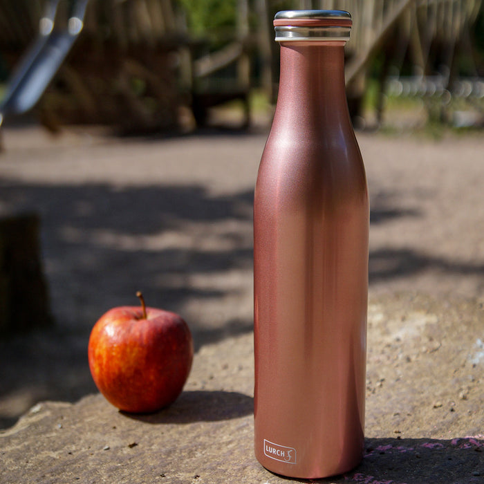 Isolier Flasche aus Edelstahl - Rosegold - 0,75l