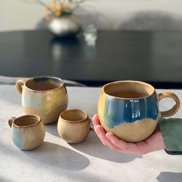 Große Tasse für  Kaffee, Cappuccino und Tee  - Kollektion Corals