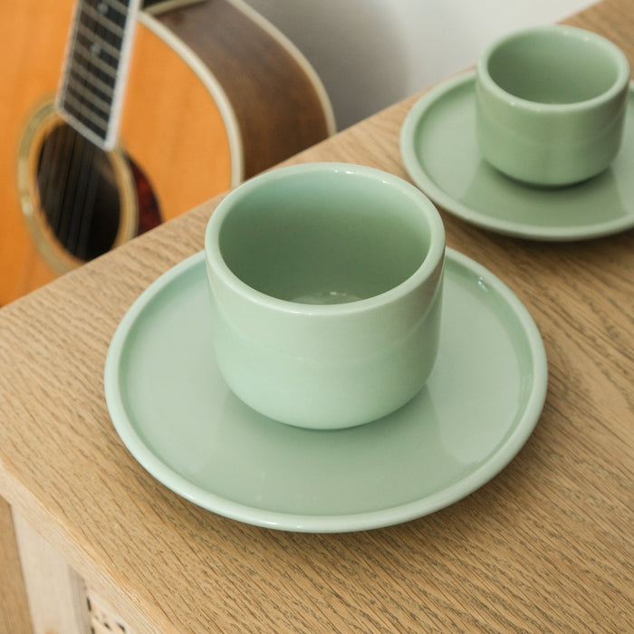 Porzellan Cappuccino-Duo Magnolia | Pistachio