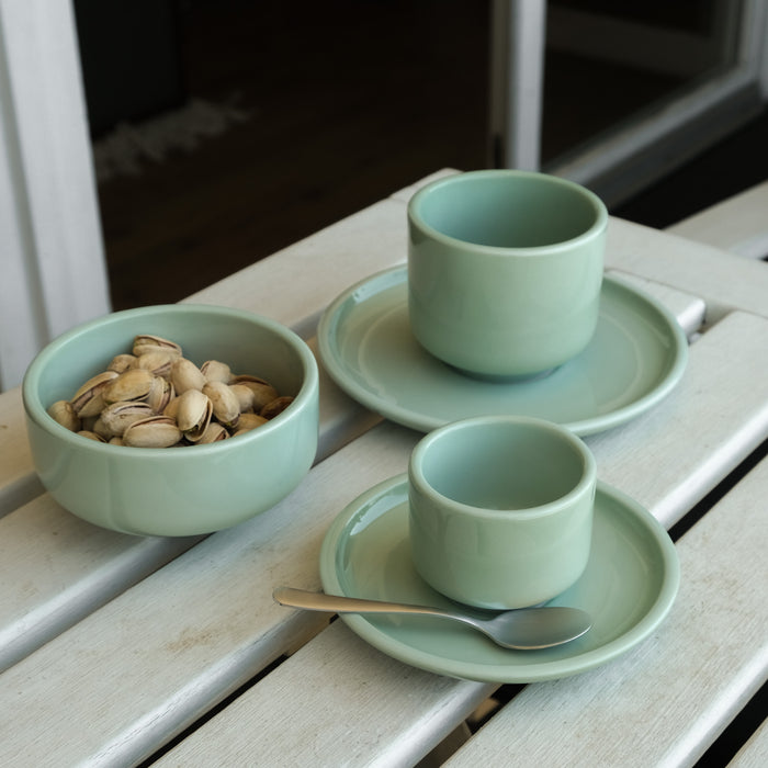 Porzellan Espresso-Duo Magnolia | Pistachio