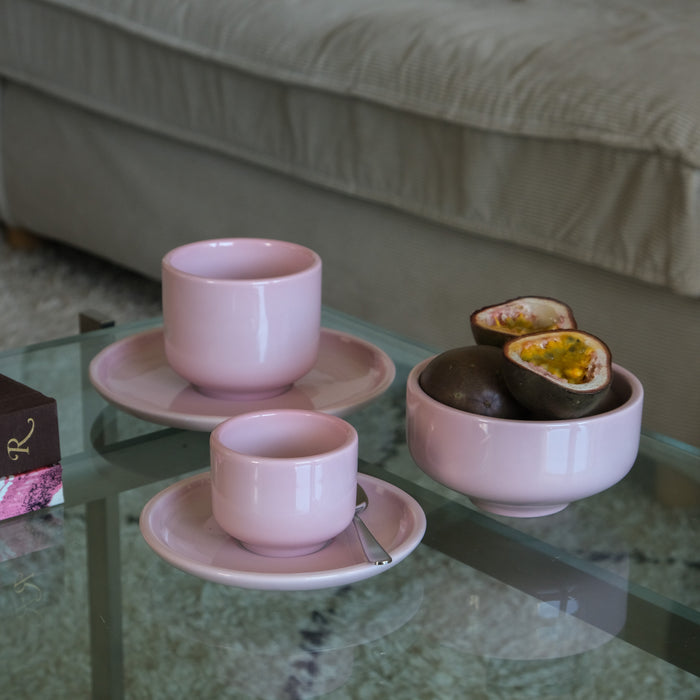 Porzellan Cappuccino-Duo Magnolia | Rose