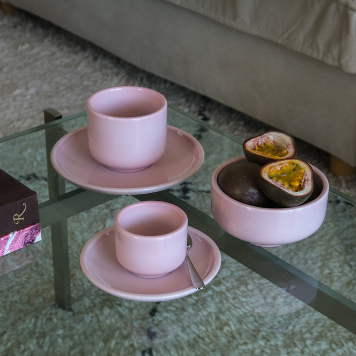 Porzellan Espresso-Duo Magnolia | Rose