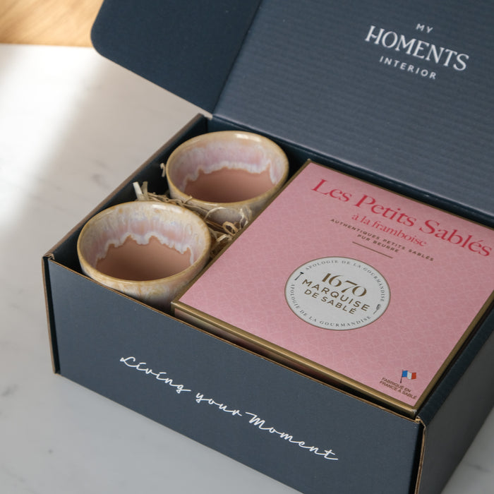 Geschenkbox Espressobecher & Kekse | Soft Pink