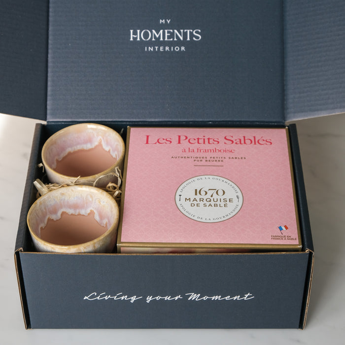 Geschenkbox Espressobecher & Kekse | Soft Pink