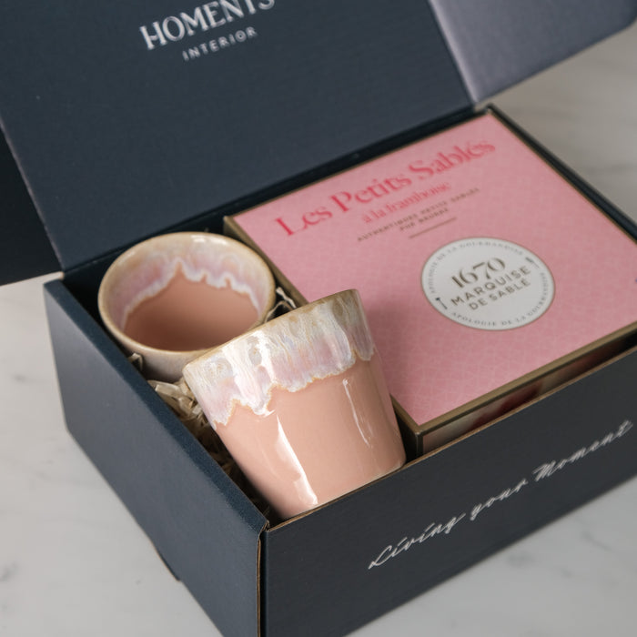 Geschenkbox Espressobecher & Kekse | Soft Pink