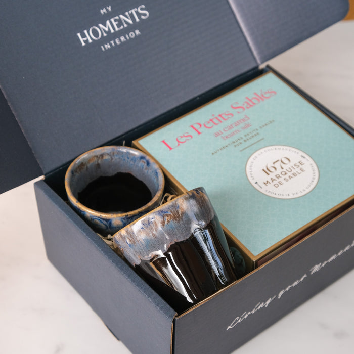 Geschenkbox Espressobecher & Kekse | Black