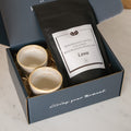 Personalisierte Geschenkbox: Espresso & Kaffeebohnen | White