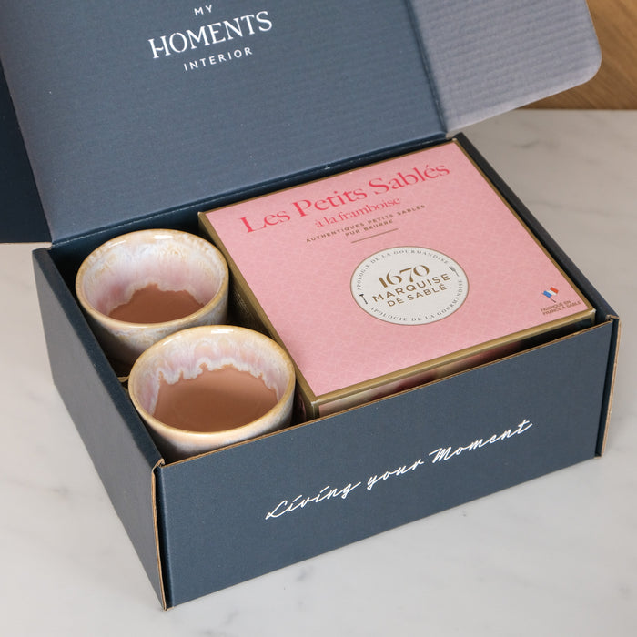 Geschenkbox Espressobecher & Kekse | Soft Pink