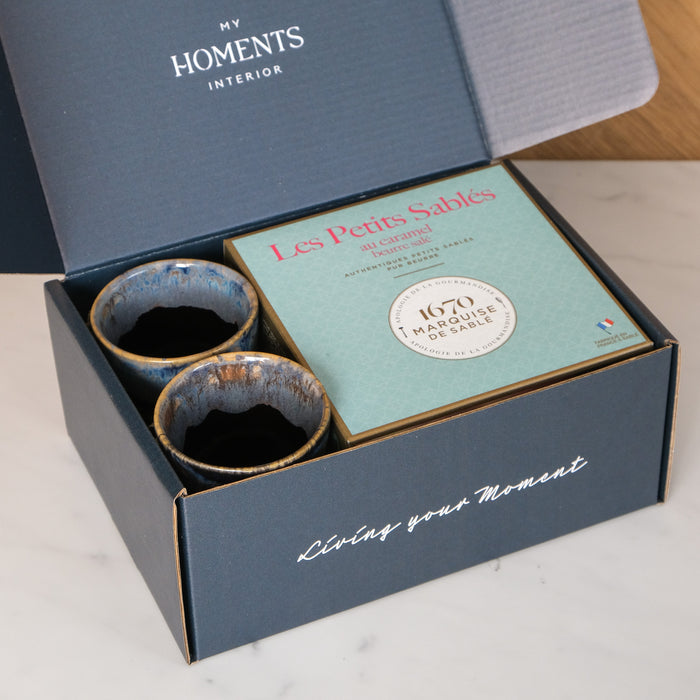 Geschenkbox Espressobecher & Kekse | Black