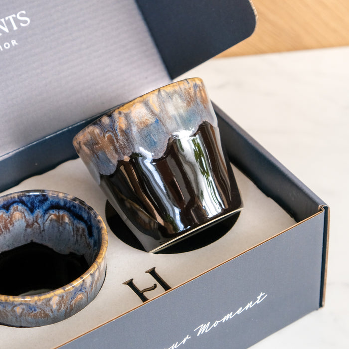 Geschenkbox 2 Kaffeebecher Grespresso | Black
