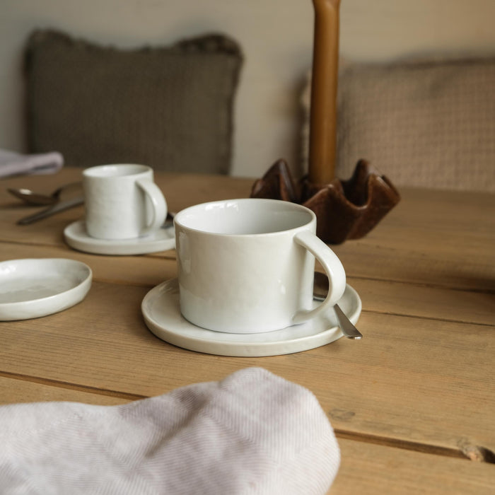 Cappuccino Tasse mit Untertasse - Kollektion Porcelino