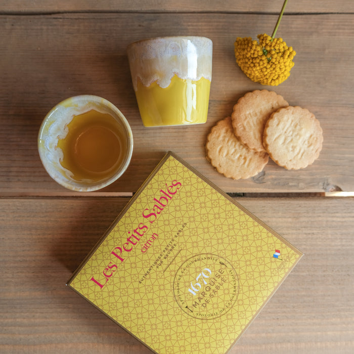 Geschenkbox Espressobecher & Kekse | Yellow