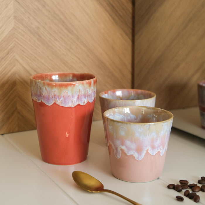 Caffe Latte Becher GRESPRESSO  - Farbe "Sunset Red"