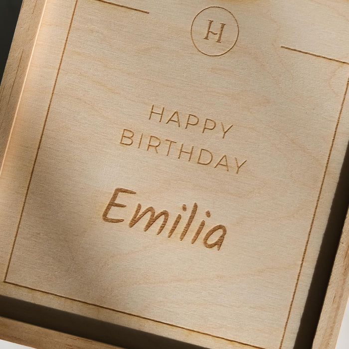 Geschenkbox Espresso Becher - Happy Birthday PERSONALISIERT