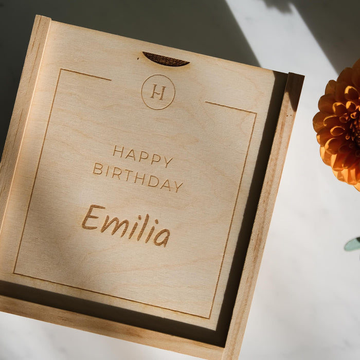 Geschenkbox Espresso Becher - Happy Birthday PERSONALISIERT