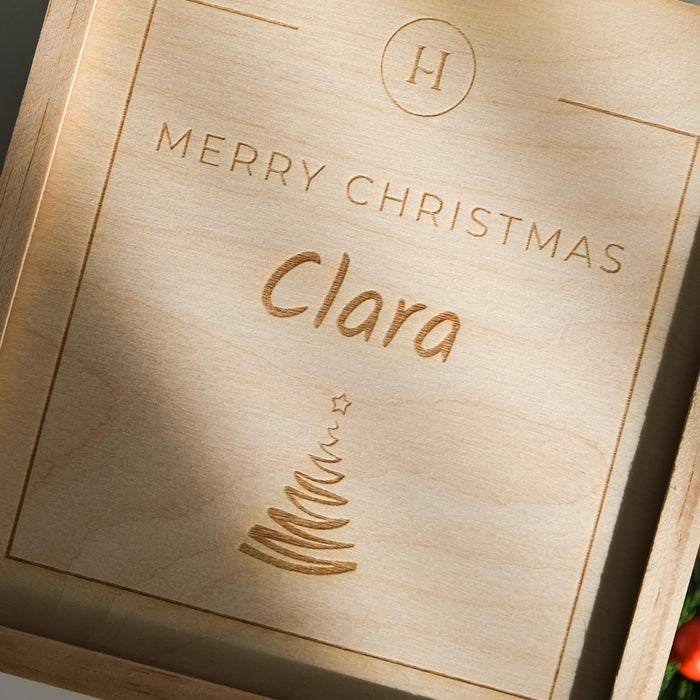 Geschenkbox Espresso Becher - Merry Christmas 1 PERSONALISIERT