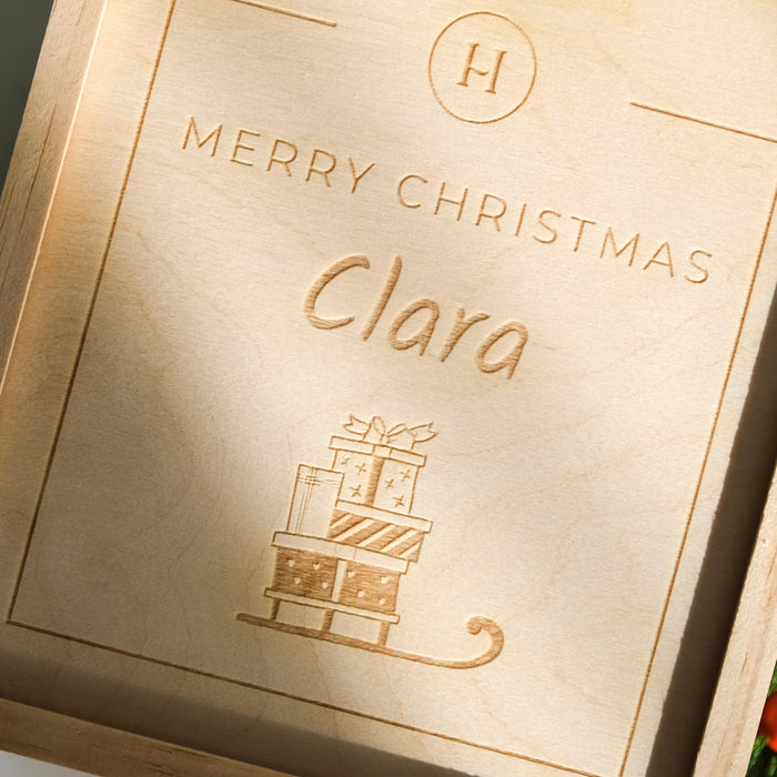 Geschenkbox Espresso Becher - Merry Christmas 2 PERSONALISIERT