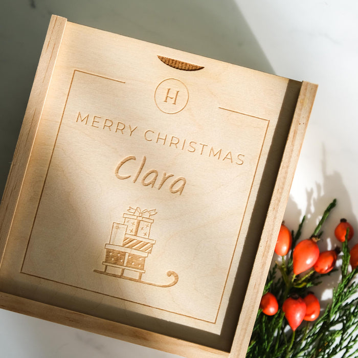 Geschenkbox Espresso Becher - Merry Christmas 2 PERSONALISIERT